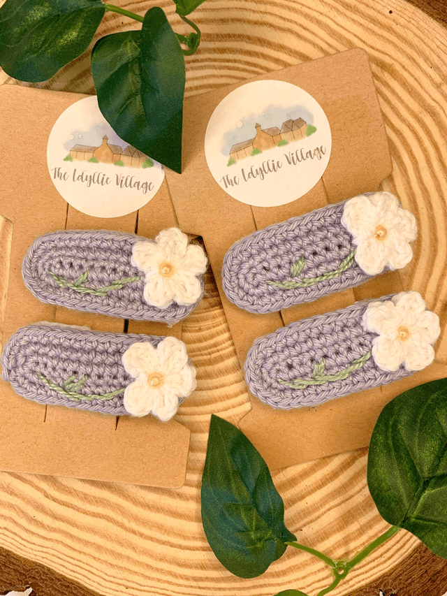 Flower hair clips 