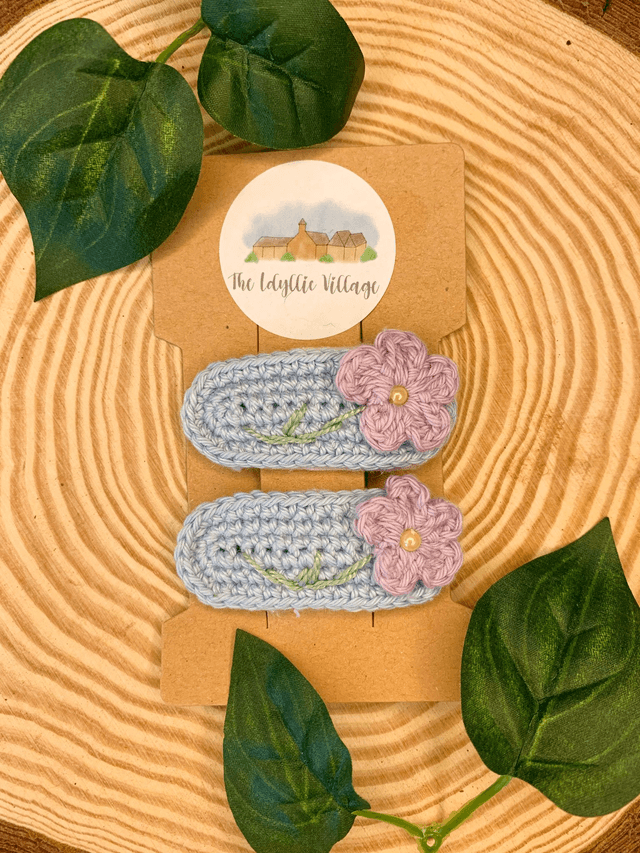Flower hair clips 