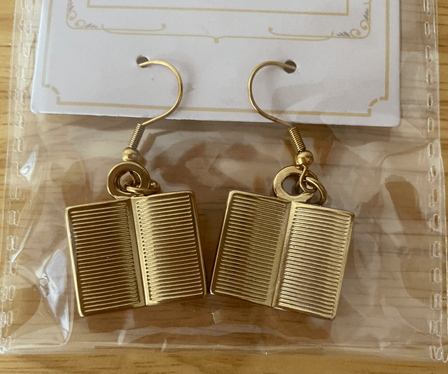 Book earrings
