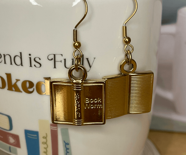 Book earrings