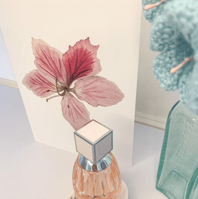 Watercolour Lily card (Blank)