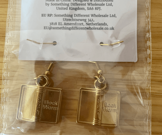 Book earrings