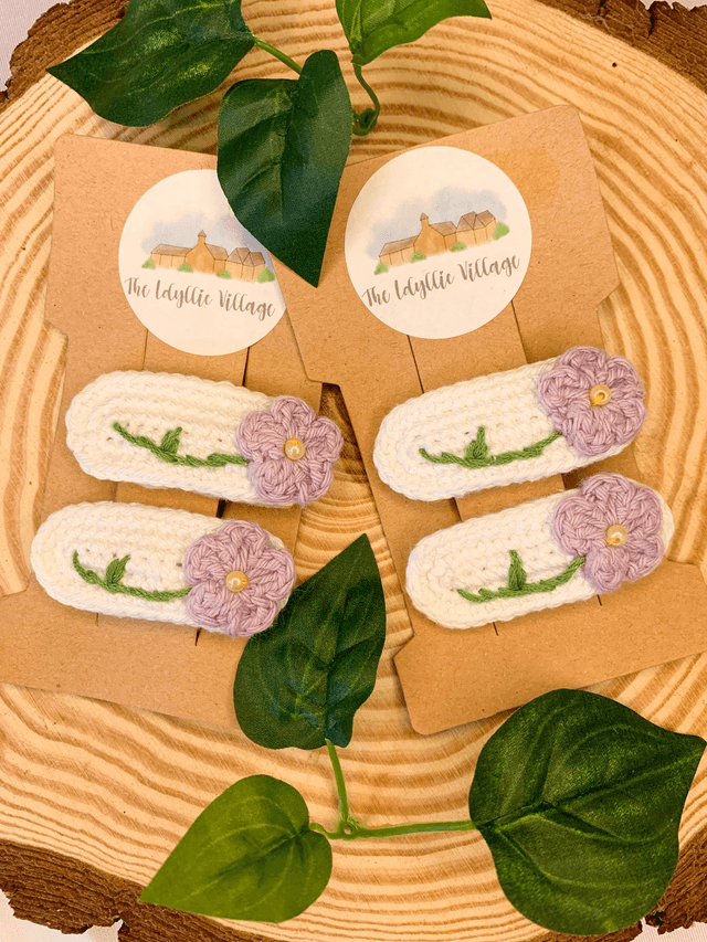 Flower hair clips 